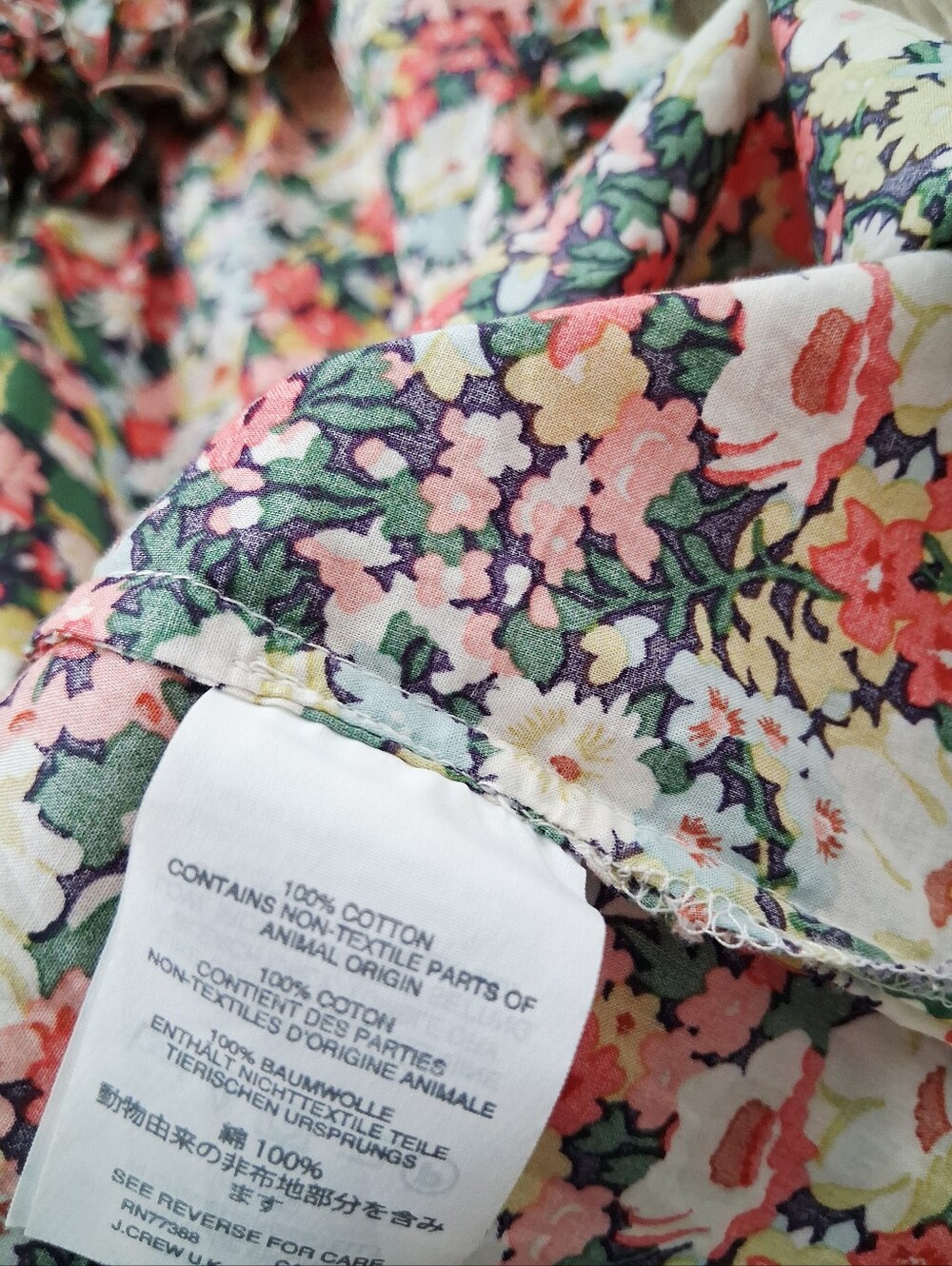J. Crew Liberty Art Fabric Thorpe Floral Ruffle Sleeveless Blouse - Picture 7 of 13
